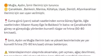 3 İlde Turuncu, 7 İlde Sarı Kodlu Fırtına Uyarısı