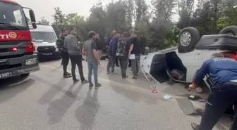 Sakarya'da Ters Dönen Otomobilde Bir Kişi Yaralandı