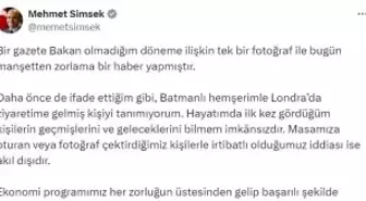 Bakan Şimşek'ten Zorlama Habere Yanıt