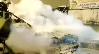 Erzurum'da Araç Yangını Korkuttu