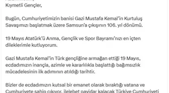 Cumhurbaşkanı Erdoğan'dan 19 Mayıs Mesajı: Gençlerimizle Birlikte Yürüyoruz