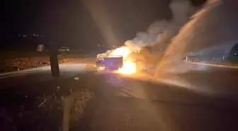Hatay'da Seyir Halindeki Tofaş Otomobil Alevlere Teslim Oldu