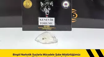 Bingöl'de Narkotik Uygulamalarında Bıçak ve Hint Keneviri Tohumu Ele Geçirildi