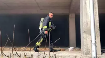 Karaman'da İnşaat Halindeki Otoparkta Yangın Çıktı