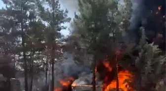 Malatya'da Şantiyede Yangın, Polis Yaralandı
