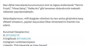 TUSAŞ'tan Dolandırıcılık Uyarısı
