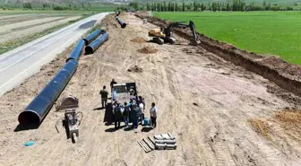 Bayburt'ta Kırklartepe Barajı Sulama İnşaatı Devam Ediyor