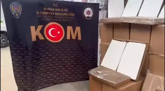 Bursa'da Kaçak Dolu Makaron Ele Geçirildi