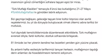Emine Erdoğan'dan Türk Mutfağı Haftası paylaşımı