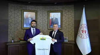 Bursaspor Başkanı Enes Çelik, Altyapı Destekleri İçin Bakan Bak'ı Ziyaret Etti