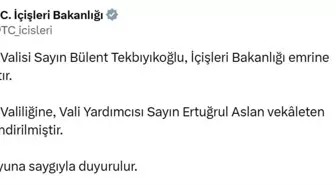 Tunceli Valisi Bülent Tekbıyıkoğlu Merkeze Çekildi