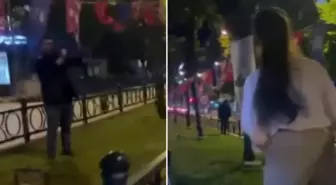 Türk bayrağını yakmaya çalışan kişi zihinsel engelli çıktı