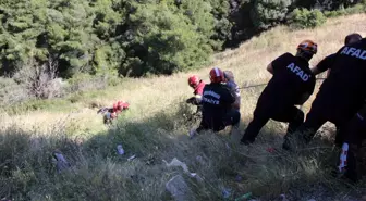 Aydın'da Motosiklet Kazası: Sürücü Uçurumdan Kurtarıldı