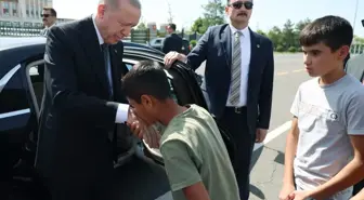 Cumhurbaşkanı Erdoğan, Adıyamanlı çocuklarla bir araya geldi