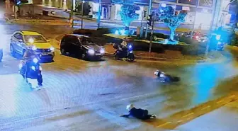 Kuşadası'nda Kırmızı Işık İhlaliyle Motosiklet Kazası