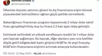 Bakan Şimşek'ten Kadın Girişimciler ve Yeşil İhracatçılara 1 Milyar Dolar Kaynak