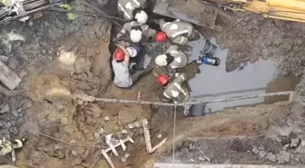 Kanalizasyon çalışmasında 1 işçi göçük altında kaldı