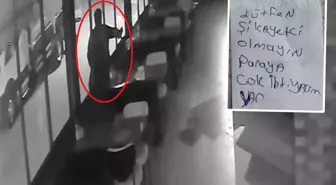 Gece girdiği kafeyi soyan hırsızdan şaşkına çeviren not