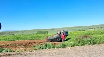 Akyaka'da Otomobil Takla Attı: 1 Yaralı