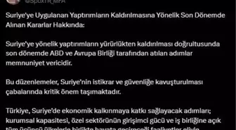 Dışişleri Bakanlığı'ndan Suriye Yaptırımlarıyla İlgili Açıklama