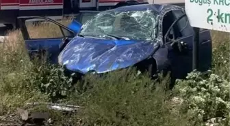 Afyonkarahisar'da Takla Atan Otomobilde İki Yaralı