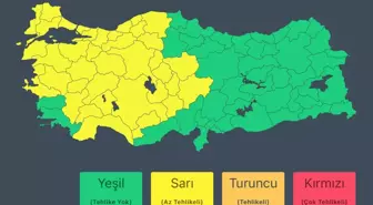 38 İl İçin Sarı Kodlu Uyarı