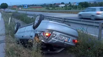 Samsun Bafra'da Otomobil Takla Attı, Sürücü Yaralandı