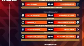 Trendyol Süper Lig 38. Haftanın Programı Açıklandı