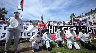 Brüksel'de Gazze İçin Gösteri ve Açlık Grevi