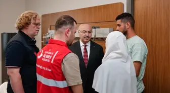 Adana Valisi Köşger Gazze'den gelen Filistinli hastaları ziyaret etti