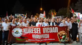 Adıyaman'da Filistin ve Küresel Sumud Filosu'na Destek Yürüyüşü Düzenlendi
