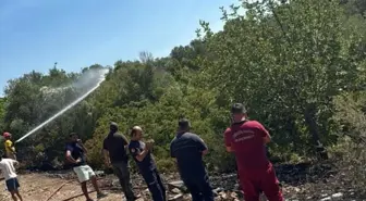 Kumluca'da Tarım Arazisinde Yangın Kontrol Altına Alındı