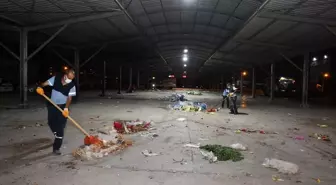 Mersin'de Semt Pazarlarında Temizlik Çalışmaları Başlatıldı