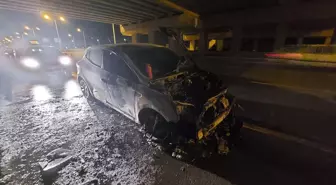 Seyir Halindeki Otomobilde Yangın Çıktı