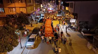 Alaçam'da 15 Temmuz Demokrasi ve Milli Birlik Yürüyüşü Gerçekleştirildi