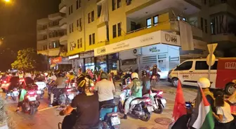 Alanya'da Motosikletli Gazze'ye Destek Konvoyu Düzenlendi