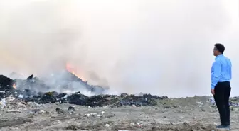Alaşehir'de Çöp Alanında Yangın Söndürüldü