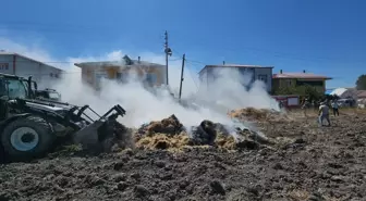 Amasya'da Samanlık Yangını: 20 Ton Saman Yandı