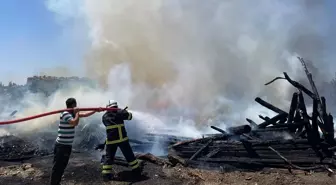 Merzifon'da Kereste Deposunda Yangın Çıktı