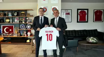 Antalyaspor Başkanı Rıza Perçin, TFF Başkanı Hacıosmanoğlu'nu Ziyaret Etti