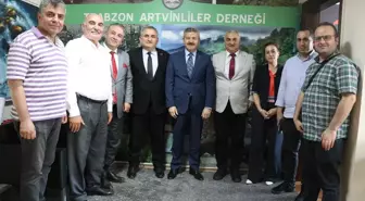 Artvin Valisi Turan Ergün, Trabzon Artvinliler Derneği'ni Ziyaret Etti