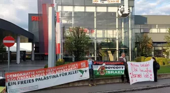 Avusturya'da BRP Rotax Fabrikası Önünde Filistin Destekçisi Protesto