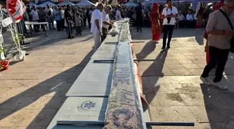 Karacasu'da 36. Afrodisyas Festivali'nde Rekor Uzunlukta Pide Hazırlandı