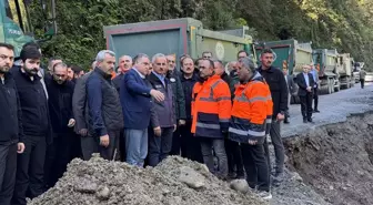 Bakanlar Uraloğlu ve Bak, Afetten Etkilenen Yol Çalışmalarını İnceledi