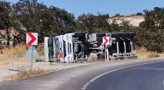 Balıkesir'de Amonyum Nitrat Yüklü Tanker Devrildi