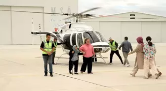 82 Yaşındaki Kezban Atalay, Hayatında İlk Kez Helikoptere Bindi