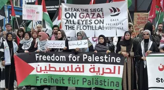 Berlin'de Filistin'e Destek Gösterileri