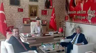 Beypazarı Kaymakamı Ünal Coşkun'dan MHP İlçe Başkanı Erdoğan Orhan'a Ziyaret