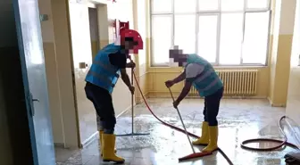 Bingöl'de Denetimli Serbestlik ile Okul Temizlik Çalışmaları