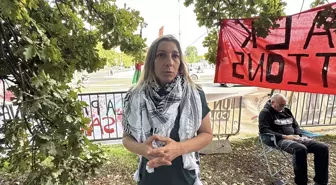 BM önünde çadır eylemi yapan Filistin destekçileri, Küresel Sumud Filosu'na koruma talep ediyor
